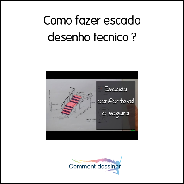 Como fazer escada desenho tecnico